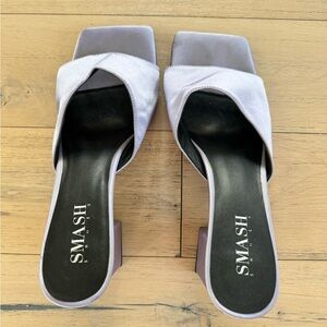 Smash Women's Lavender Satin Kitten Heels